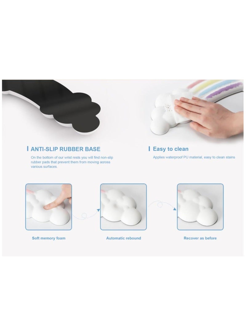 PIWIJOY مسند معصم لوحة المفاتيح Cloud Pad من الإسفنج الذكي الناعم - رمادي - Image 5